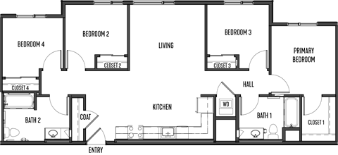 the plan of the first floor of the bungalow
